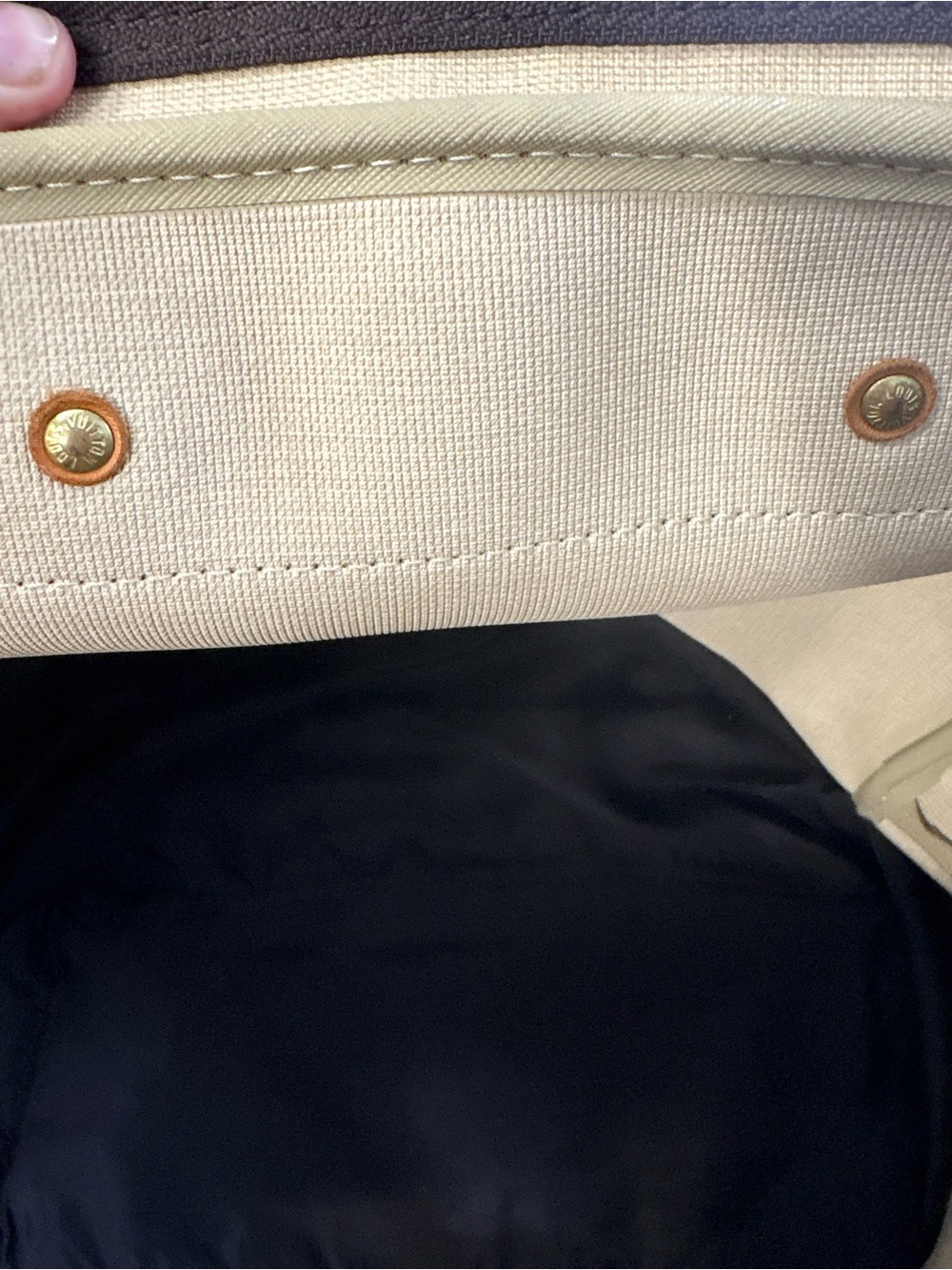 Louis Vuitton Monogram Canvas Dome Satchel with Tan Trim - Picture 12 of 14
